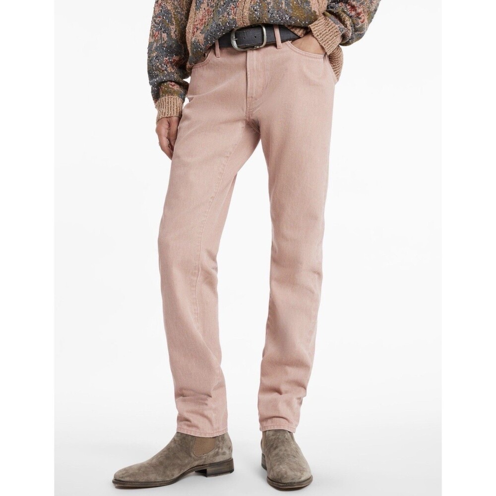 $398 JOHN VARVATOS J702 Slim Fit Jeans Men's Size 34 Worn Mauve New with Tags!